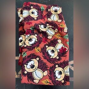 NEW OS Lularoe Hedgehog‎ Fall Leaves One Size Leggings, HTF NWT